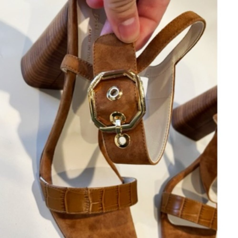 BRUNO MAGLI STRAPPY CROC EMBOSSED LEATHER SANDAL 39 9 - Picture 7 of 11